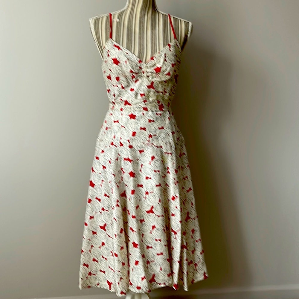 Bebe silk dress with roses